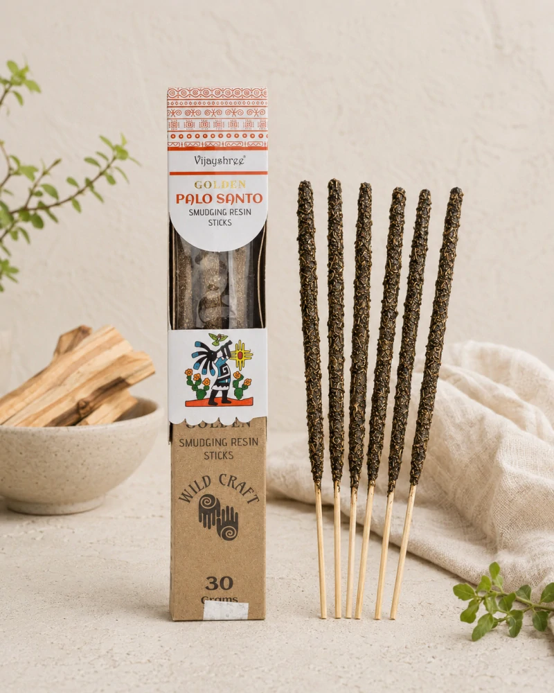 Vijayshree Golden Palo Santo – vykuřovací pryskyřičné tyčinky