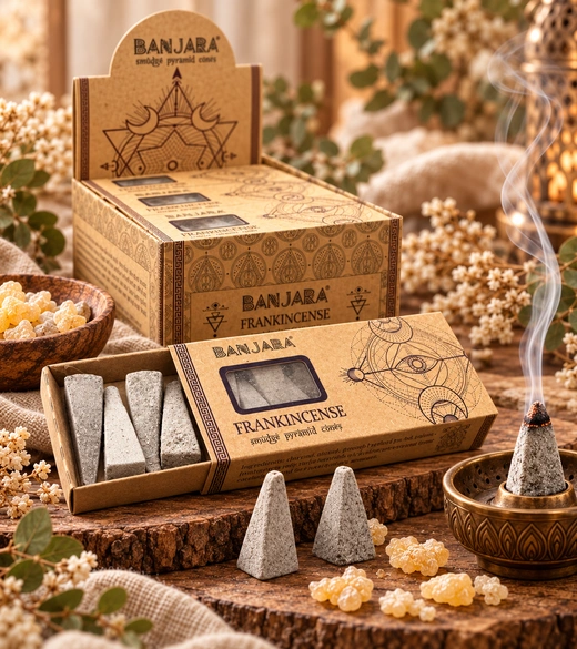 Banjara Frankincense – pyramidové vykuřovací kužely s vůní kadidla