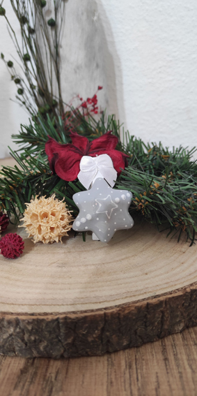 Keramická hvězda šedá