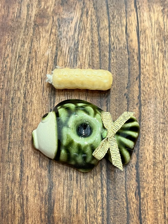 Keramická rybička do talíře se svíčkou