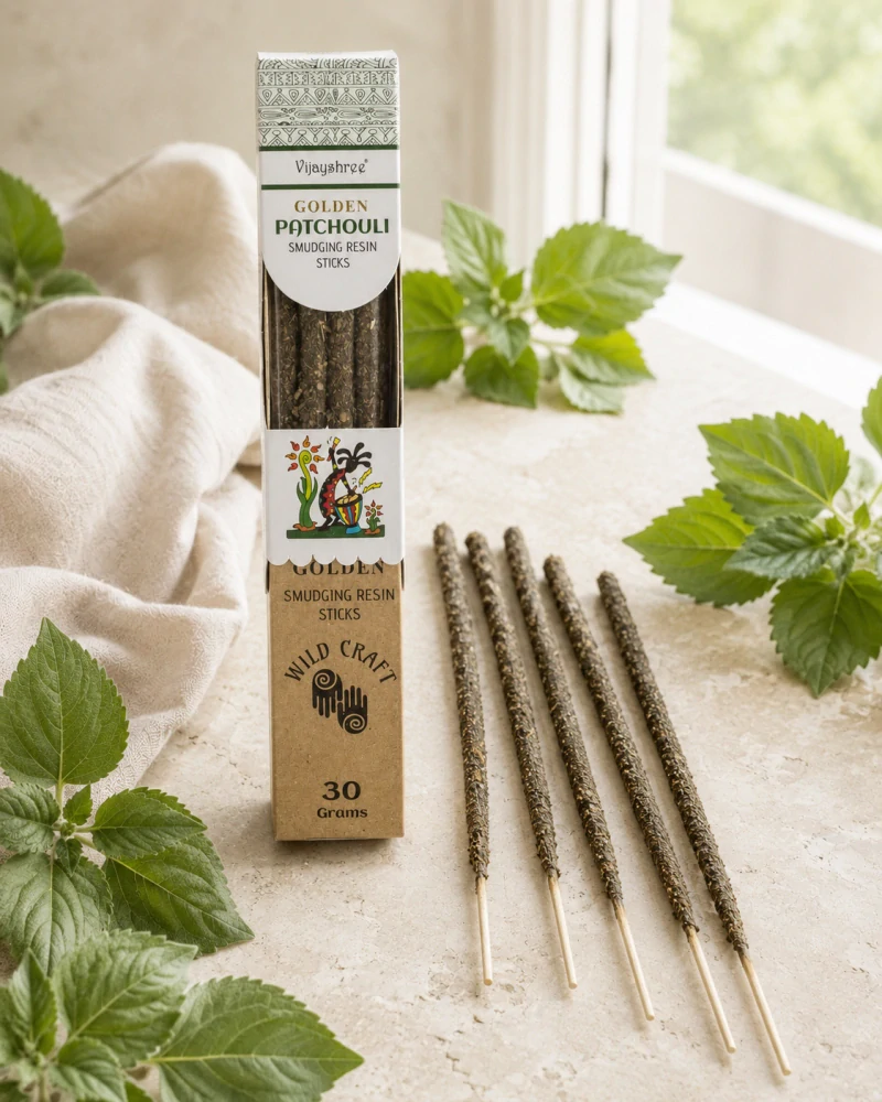 Vijayshree Golden Patchouli – vykuřovací pryskyřičné tyčinky