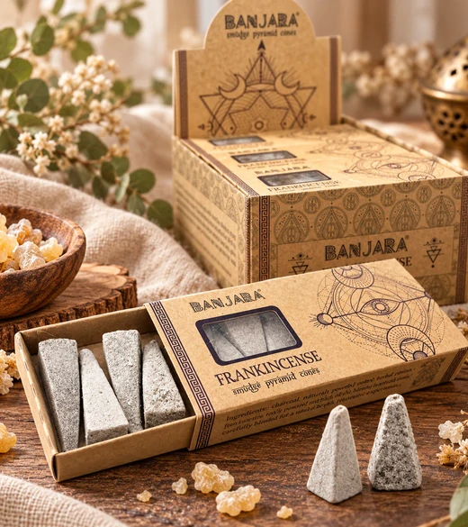 Banjara Frankincense – pyramidové vykuřovací kužely s vůní kadidla