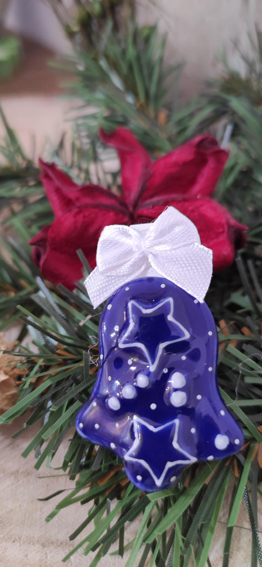 Keramický zvoneček modrý