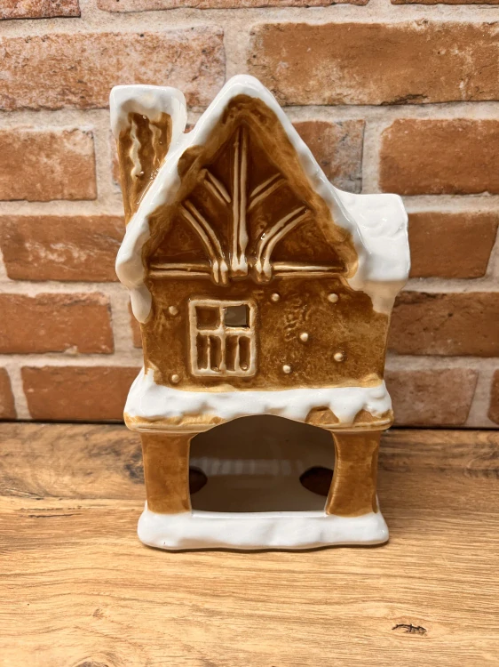 Keramický patrový dům na čajovou svíčku