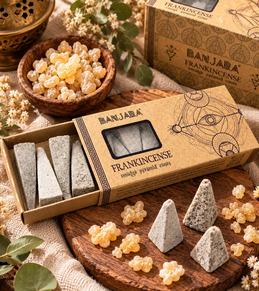 Banjara Frankincense – pyramidové vykuřovací kužely s vůní kadidla