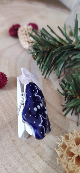 Keramický zvoneček modrý