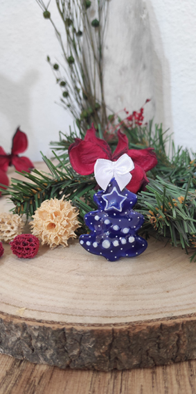 Keramický stromeček modrý