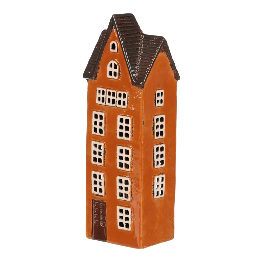 Domeček keramický vysoký - oranžový