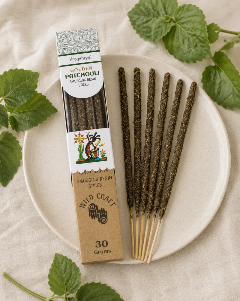 Vijayshree Golden Patchouli – vykuřovací pryskyřičné tyčinky
