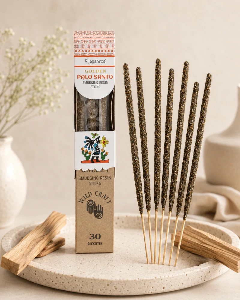 Vijayshree Golden Palo Santo – vykuřovací pryskyřičné tyčinky