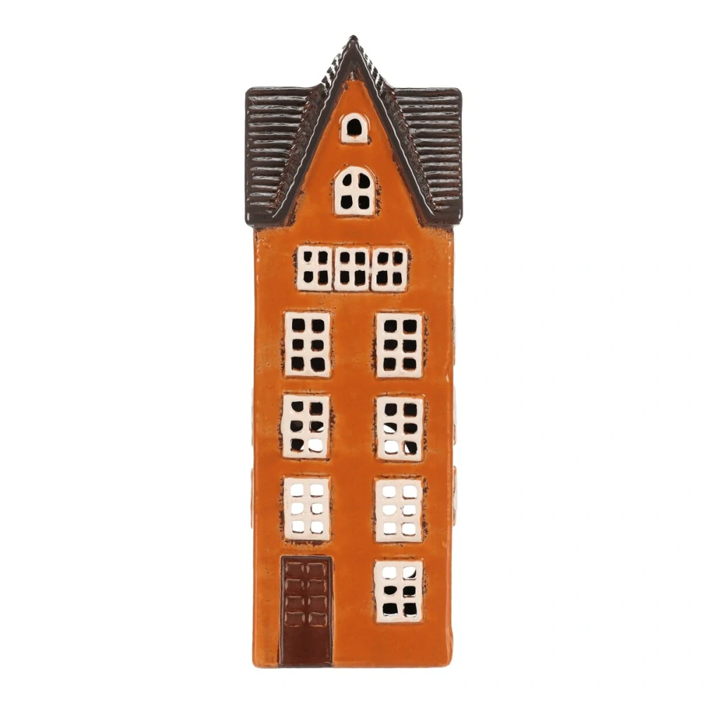 Domeček keramický vysoký - oranžový