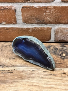 Achátová půlka modrá
