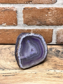 Achátová půlka fialová