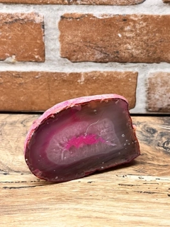 Achátová půlka červená