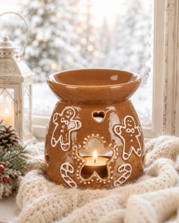 Keramická perníková aromalampa na vonné oleje a vosky