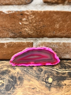 Achátový plátek růžový