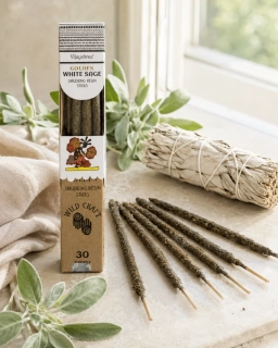 Vijayshree Golden White Sage – vykuřovací pryskyřičné tyčinky