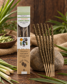 Vijayshree Golden Lemon Grass – vykuřovací pryskyřičné tyčinky