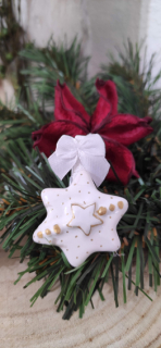 Keramická hvězda bílá